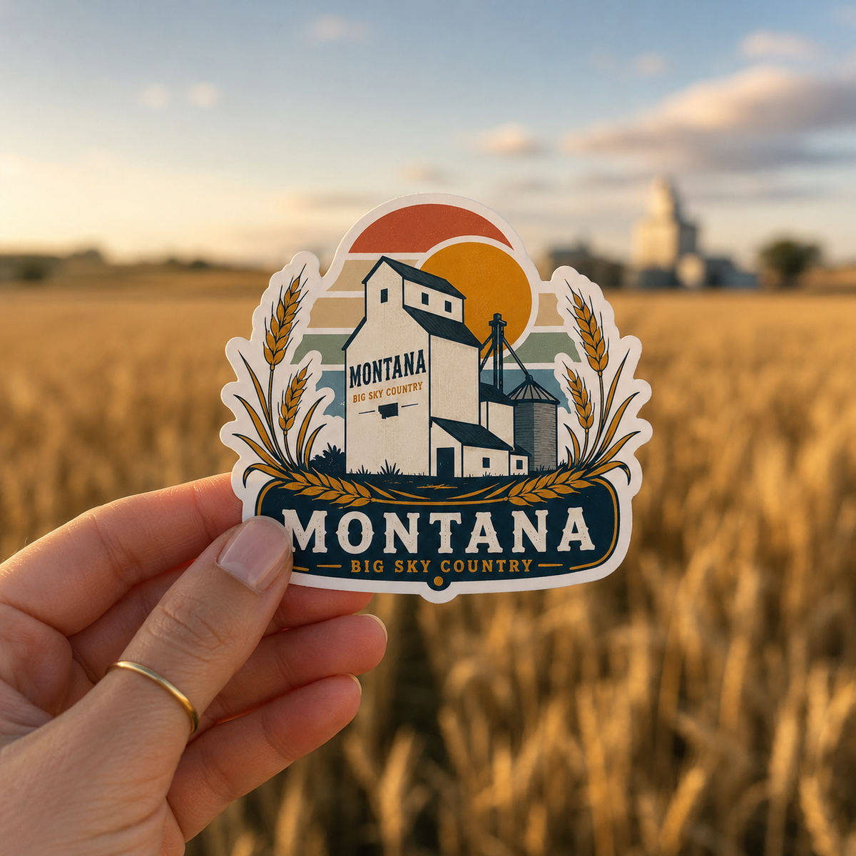 Montana Grain Elevator Sticker