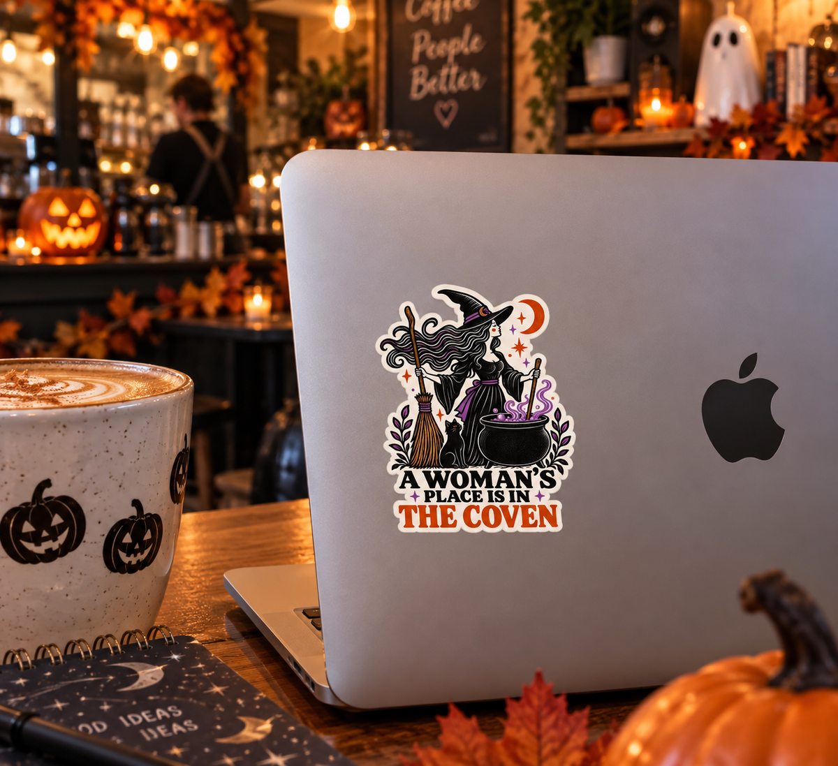 A Woman's Place Is In The Coven sticker