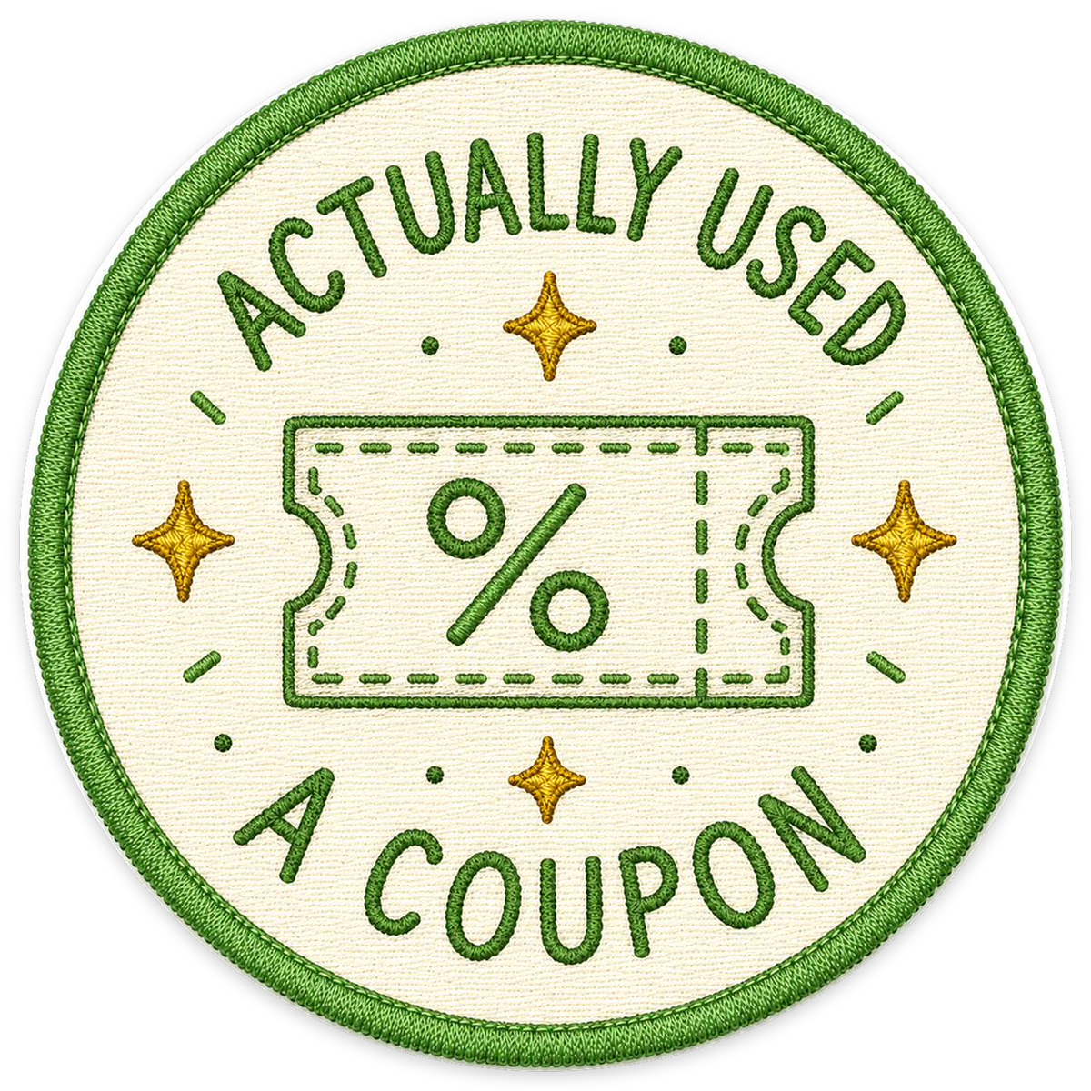 Actually Used a Coupon Sticker