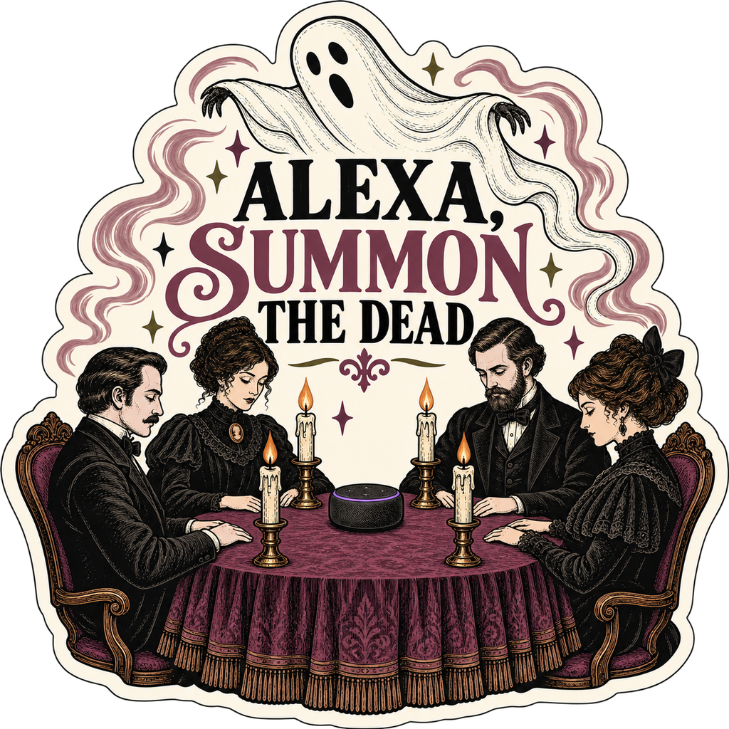 Alexa, Summon the Dead sticker, flat artwork