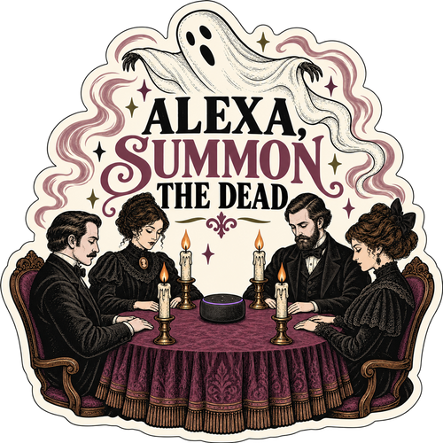 Alexa, Summon the Dead sticker, flat artwork
