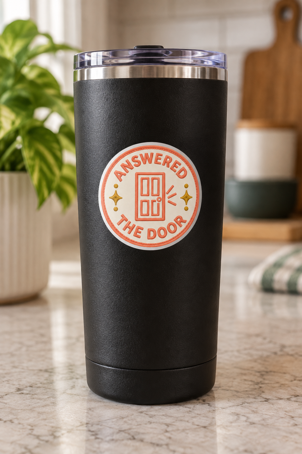 Answered the Door Sticker