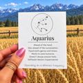 Aquarius Funny Zodiac sticker, shown in use