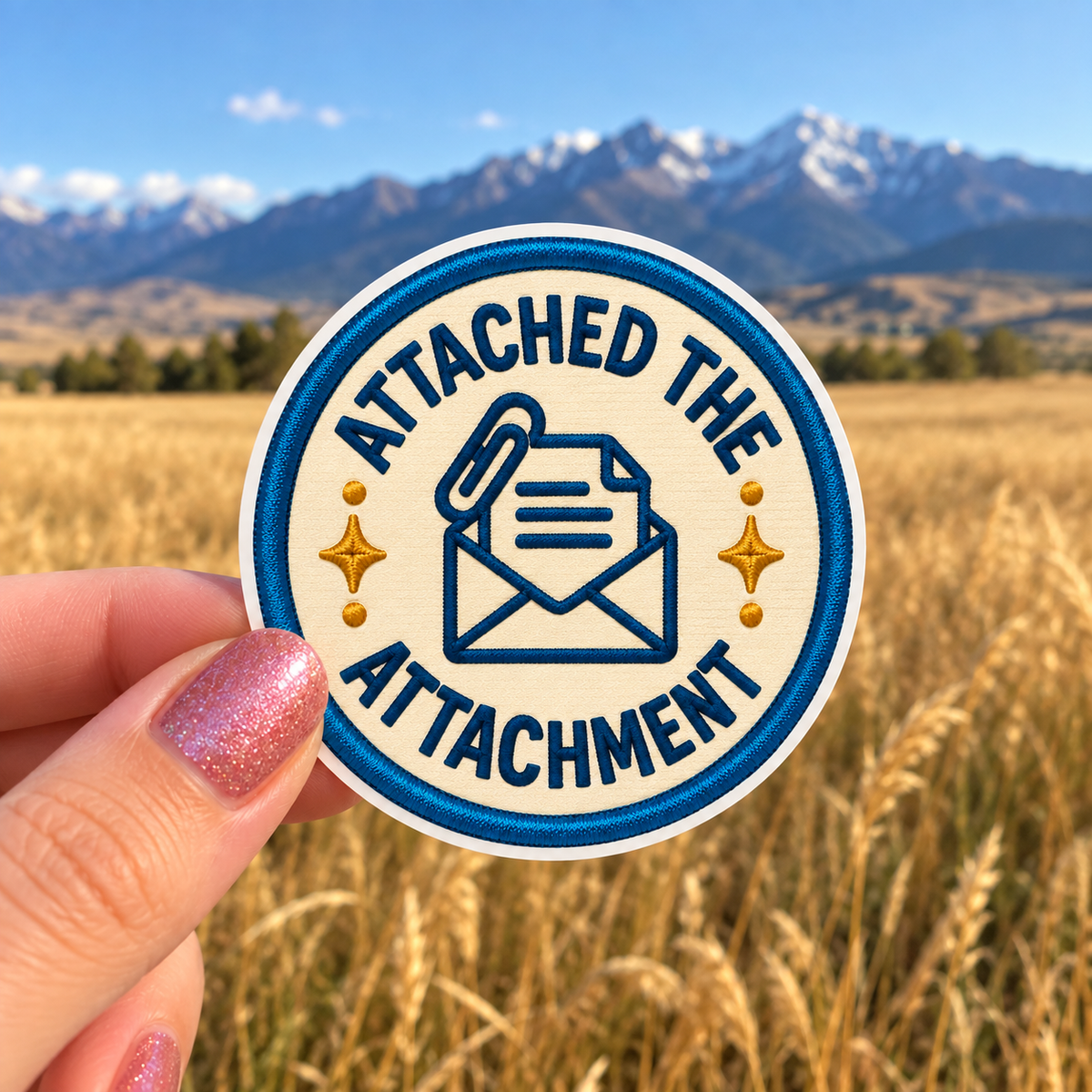 Attached the Attachment sticker, shown in use