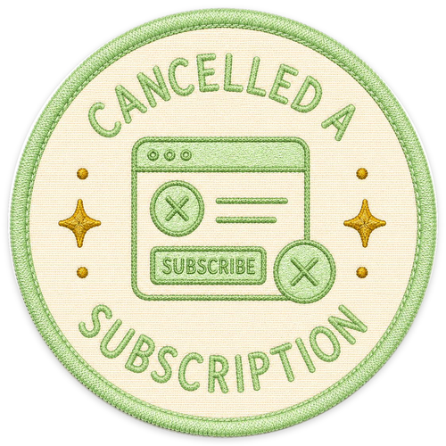 Cancelled a Subscription Sticker