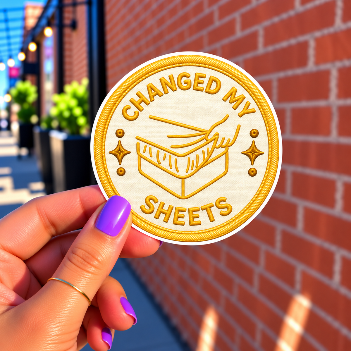 Changed My Sheets Sticker