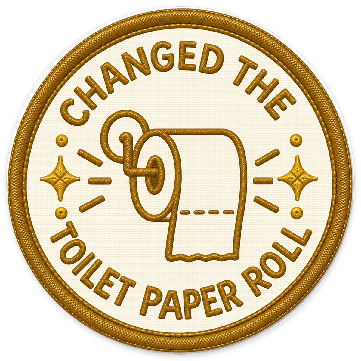 Changed the Toilet Paper Roll Sticker