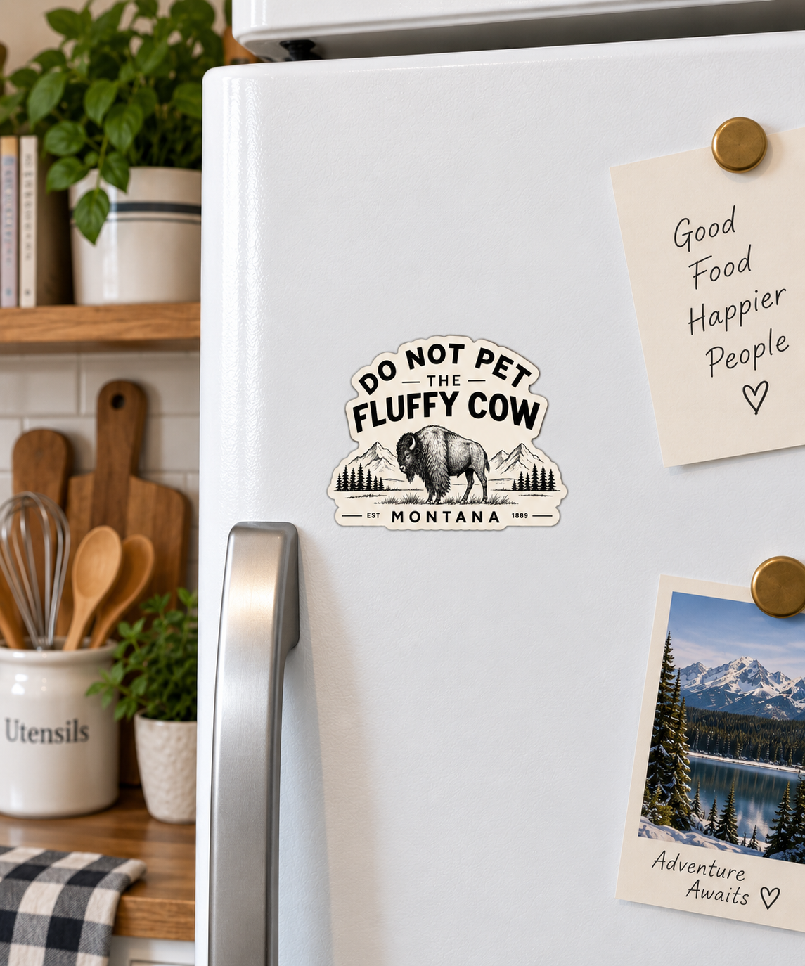Do Not Pet the Fluffy Cow magnet