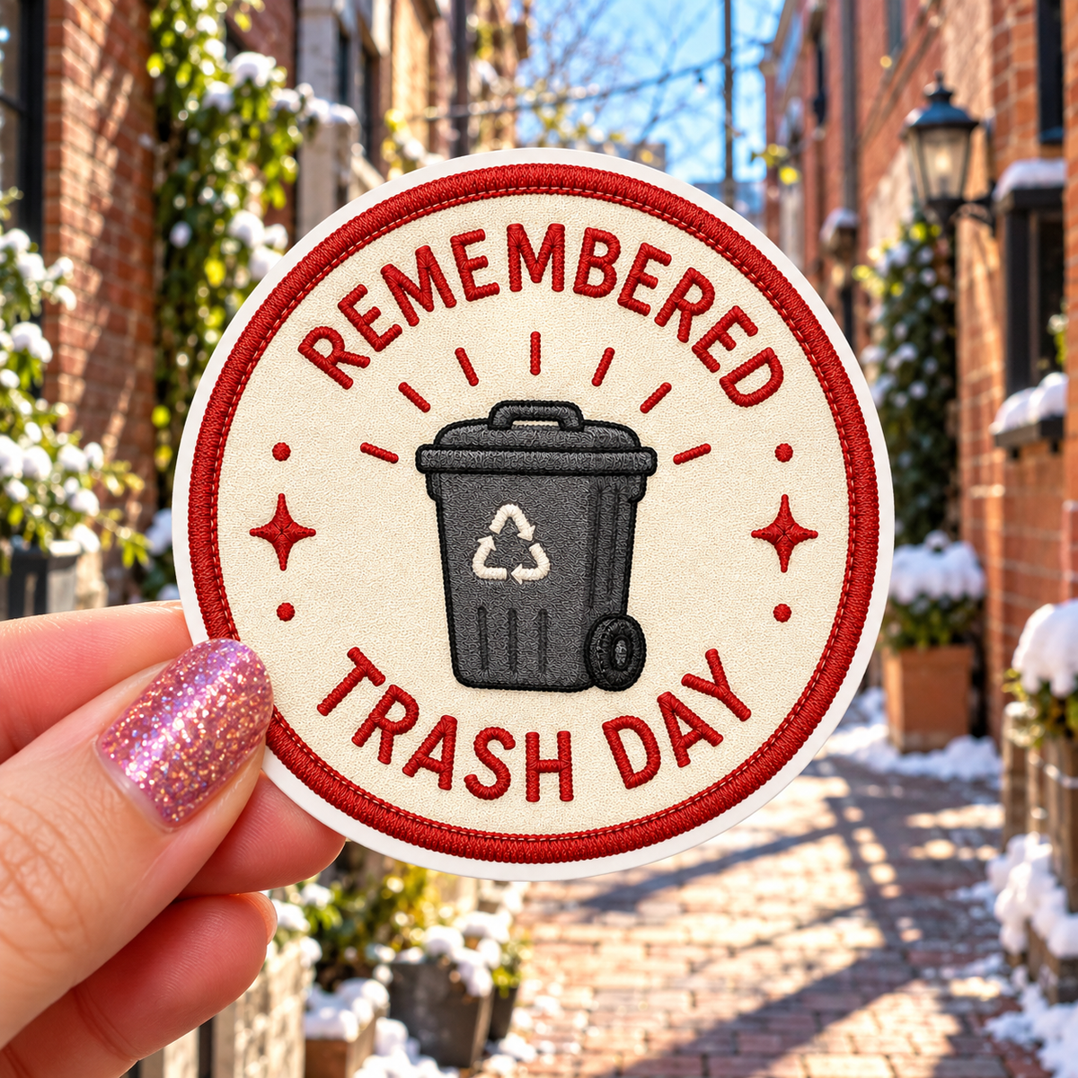 Remembered Trash Day Sticker