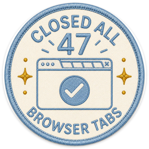 Closed All 47 Browser Tabs Sticker