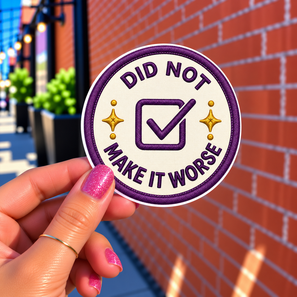 Did Not Make It Worse Sticker
