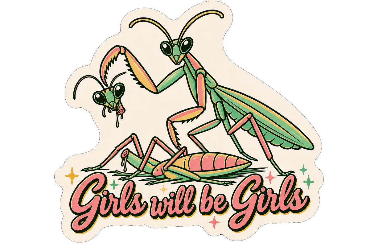 Girls Will Be Girls design, flat
