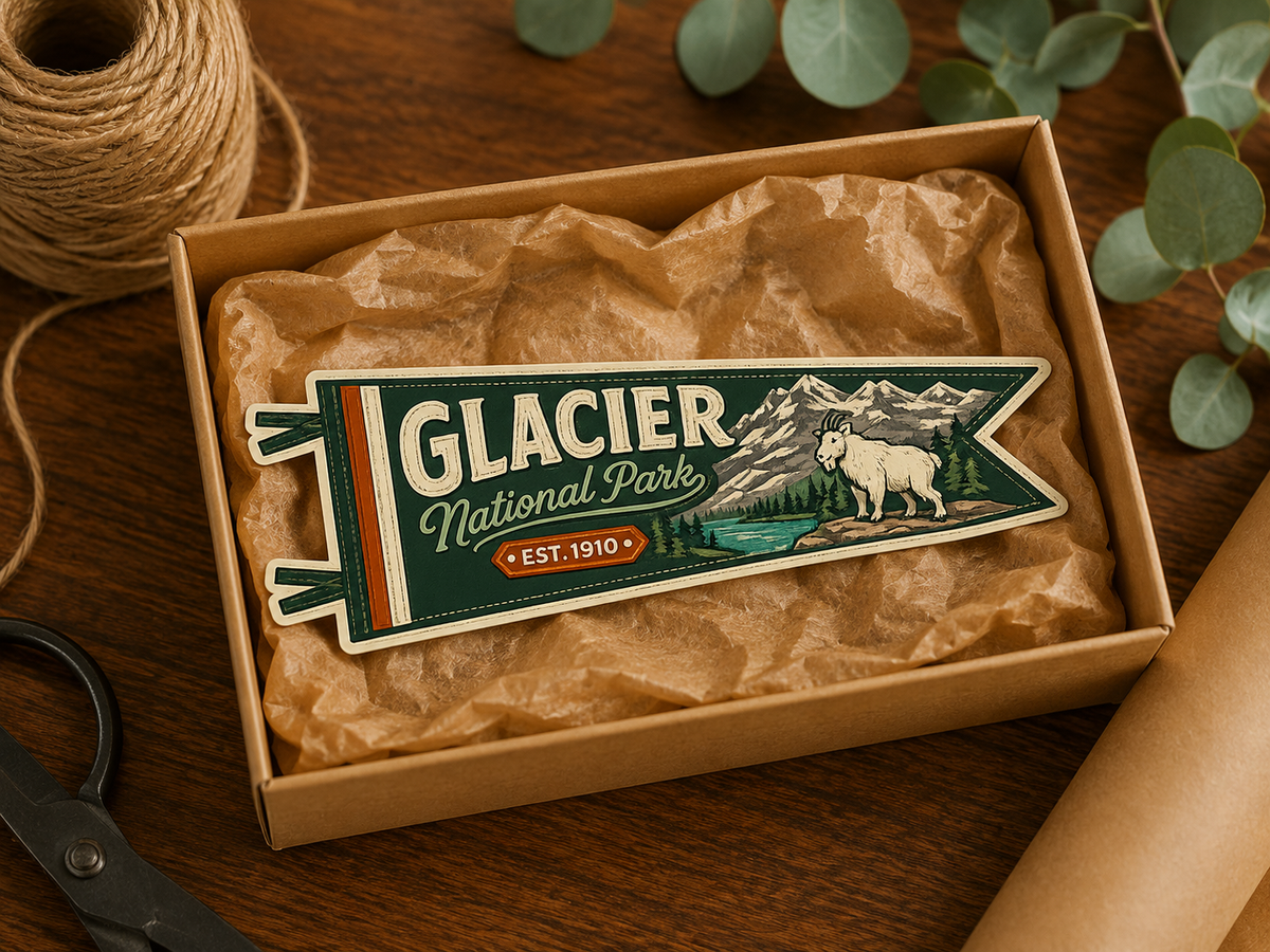 Glacier National Park Pennant Sticker