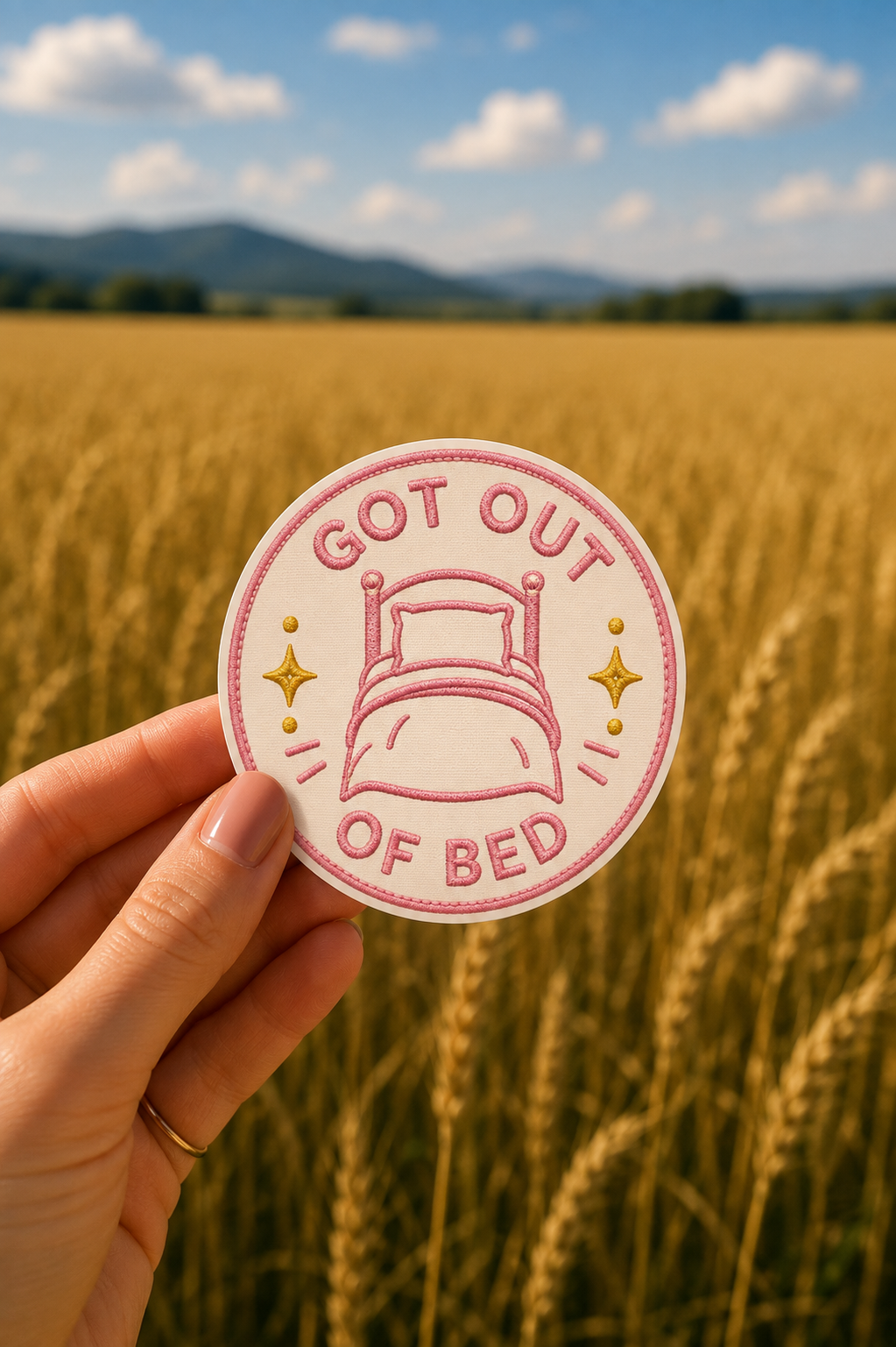 Got Out of Bed Sticker