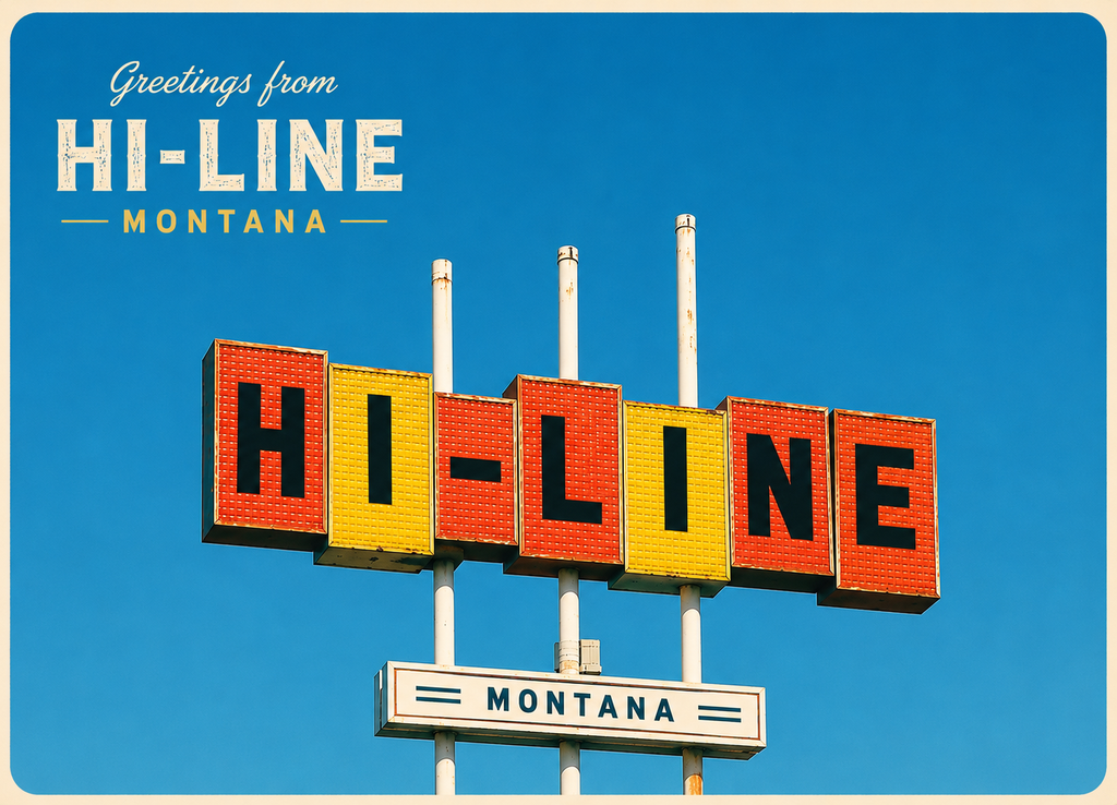 Greetings from Hi-Line Montana Sticker