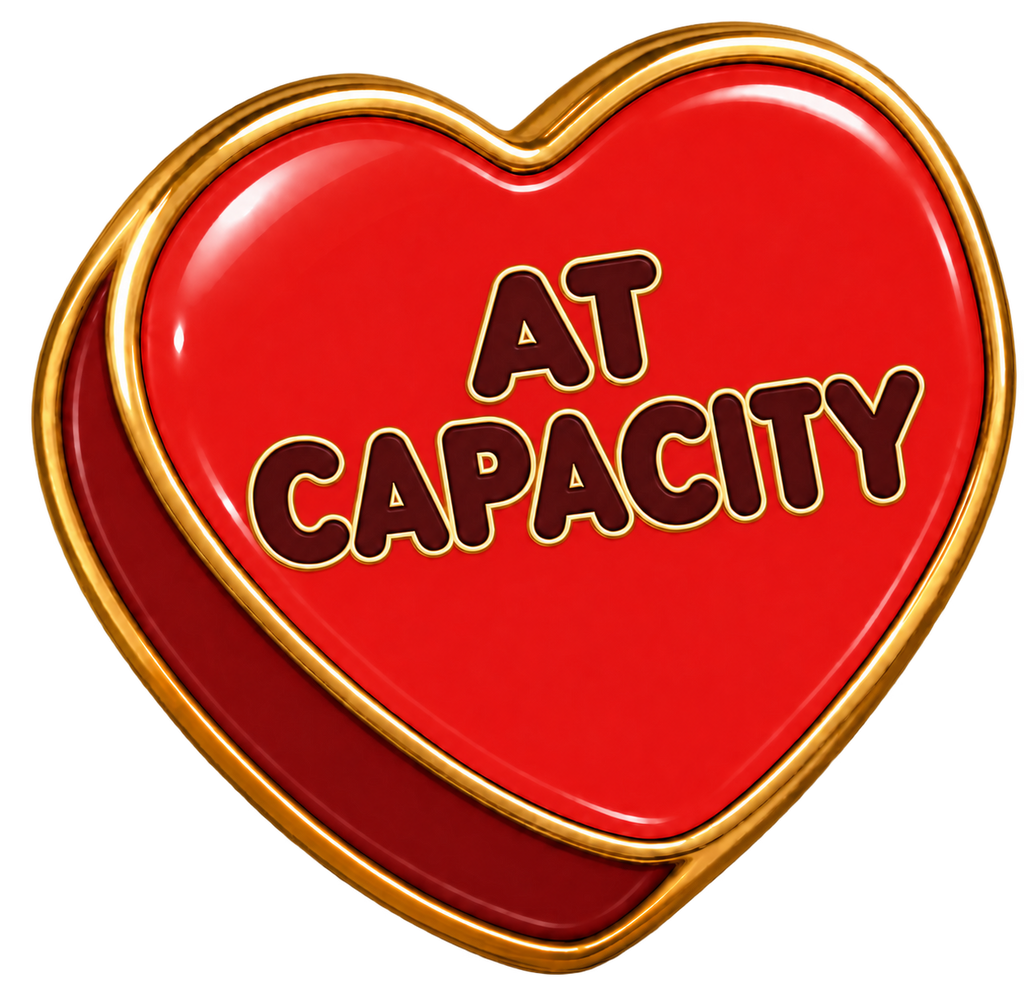 At Capacity Conversation Heart Sticker