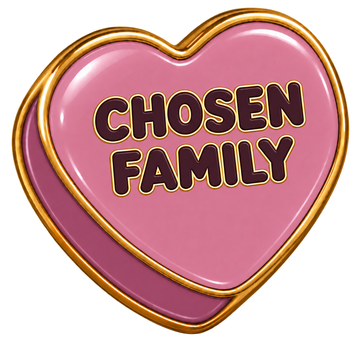 Chosen Family Conversation Heart Sticker