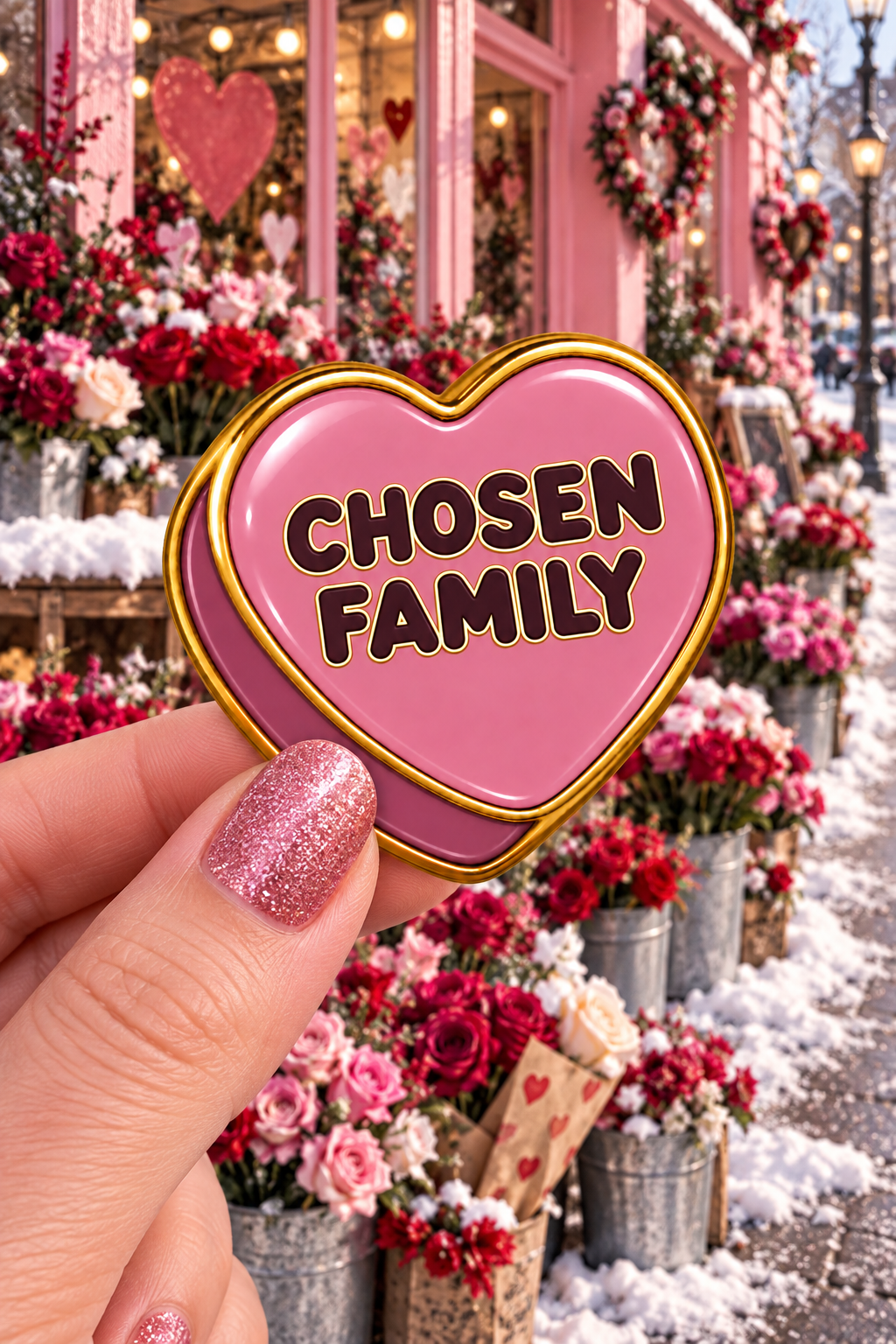 Chosen Family Conversation Heart Sticker