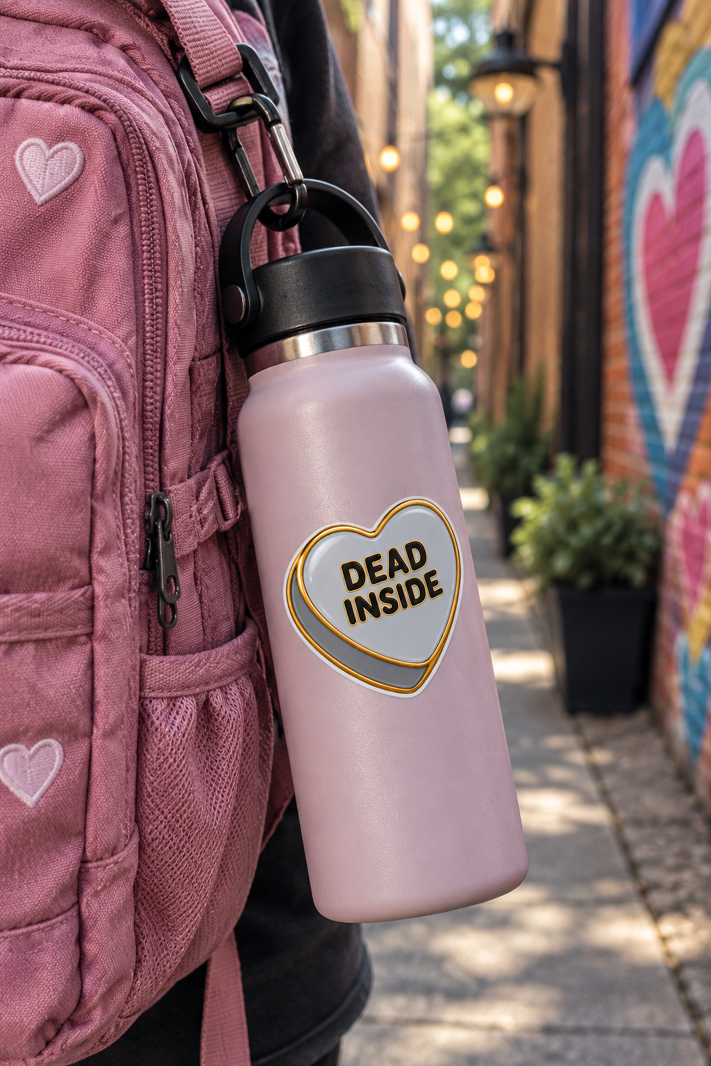 Dead Inside Conversation Heart Sticker