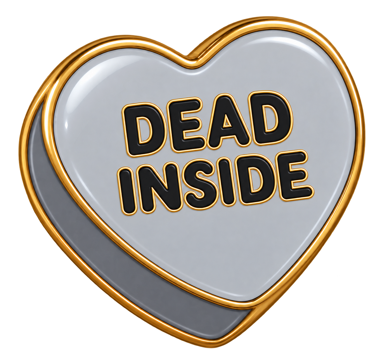 Dead Inside Conversation Heart Sticker
