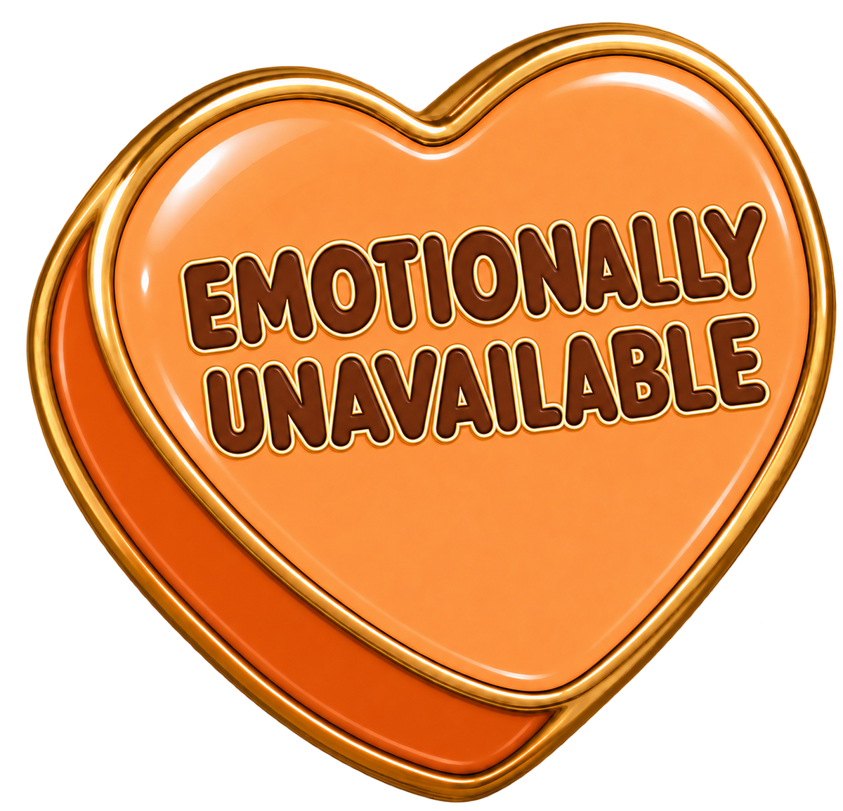 Emotionally Unavailable Conversation Heart Sticker