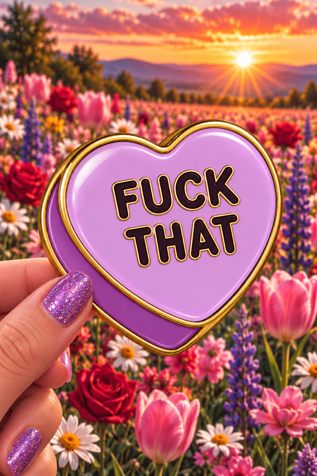 Fuck That Conversation Heart Sticker