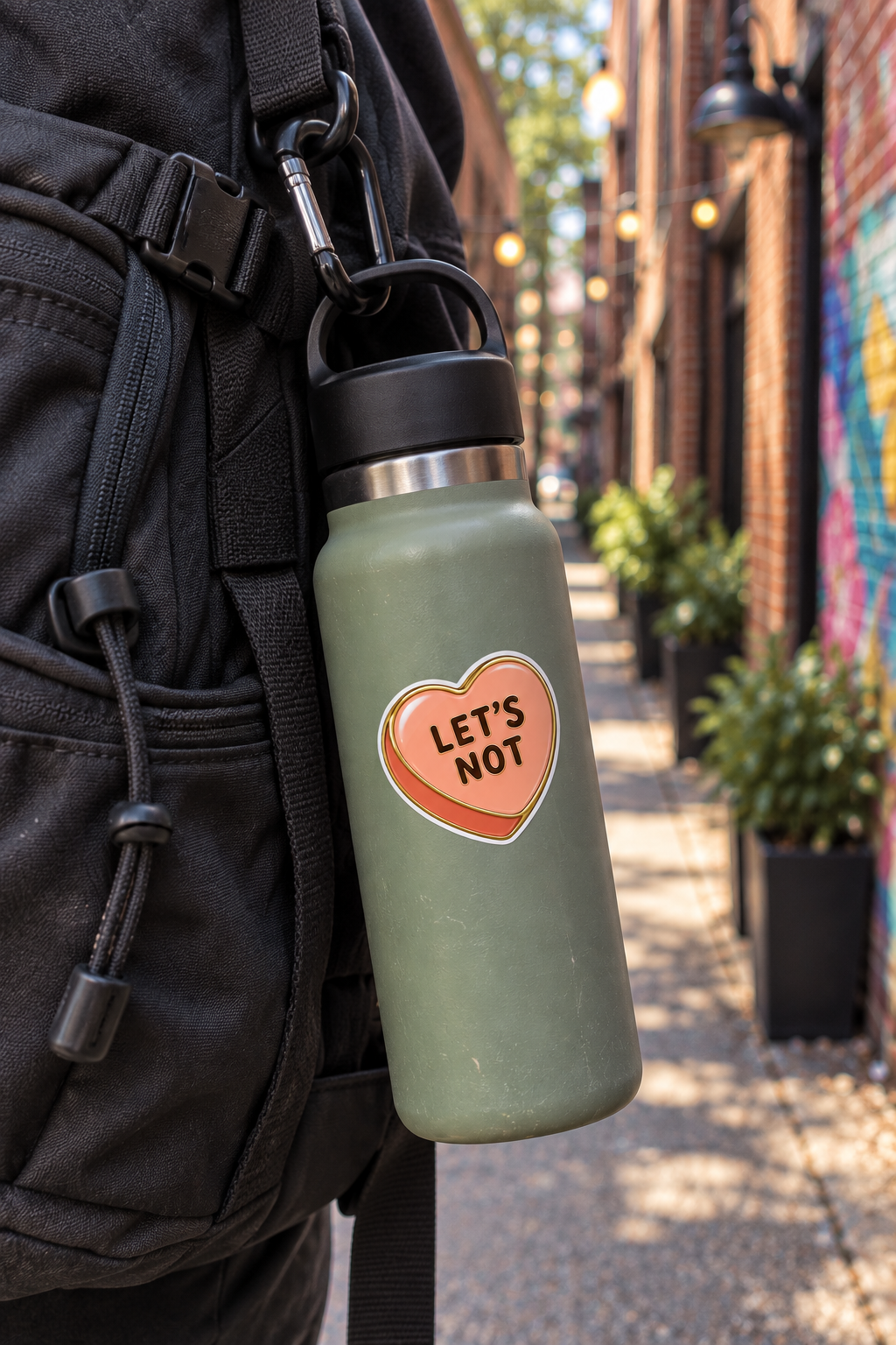 Let's Not Conversation Heart Sticker