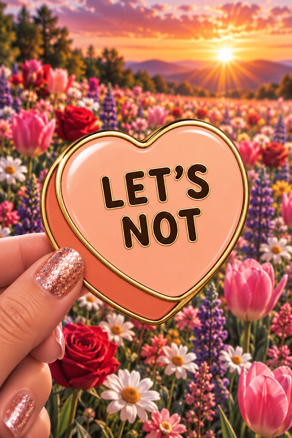 Let's Not Conversation Heart Sticker
