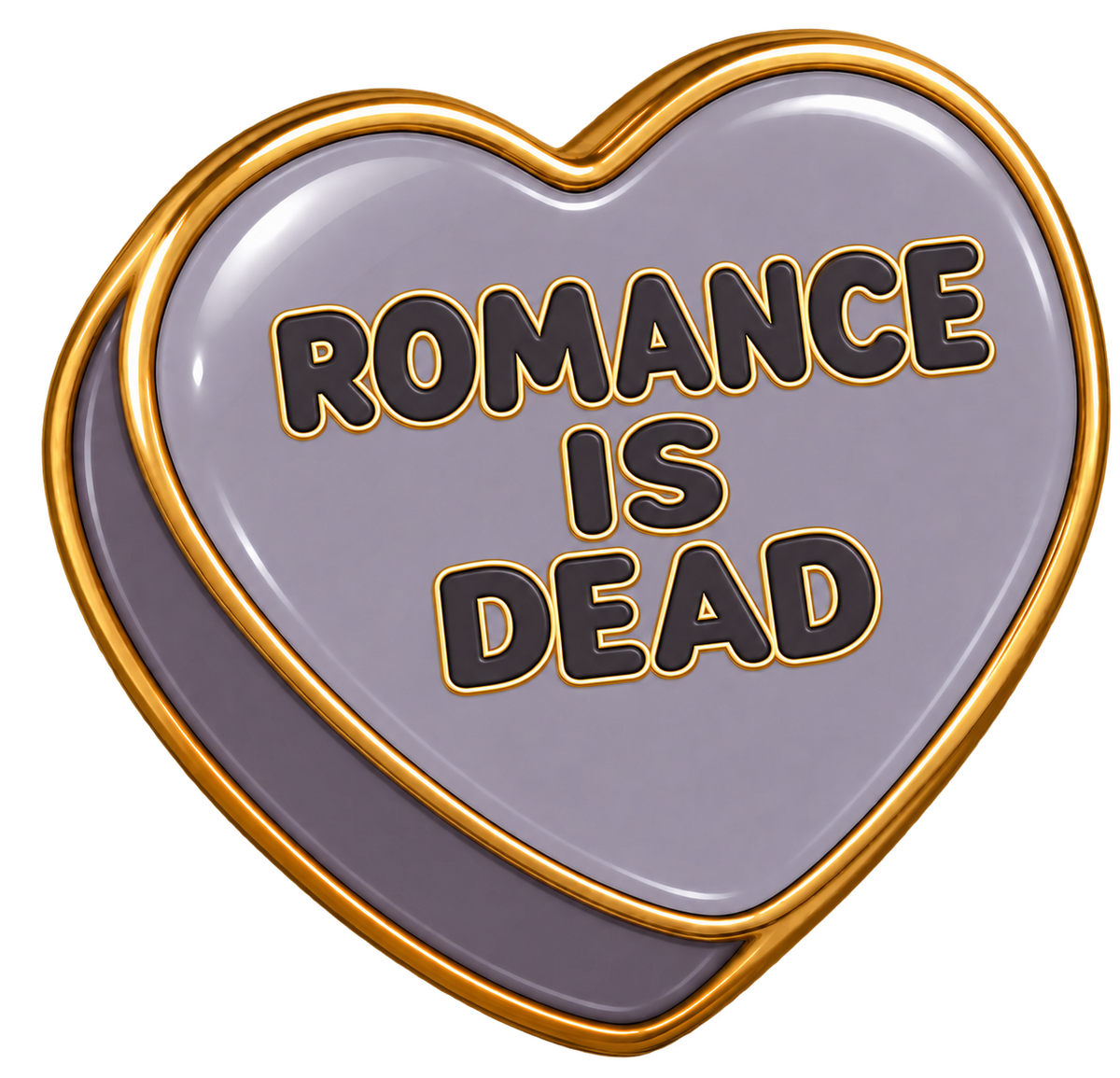 Romance Is Dead Conversation Heart Sticker