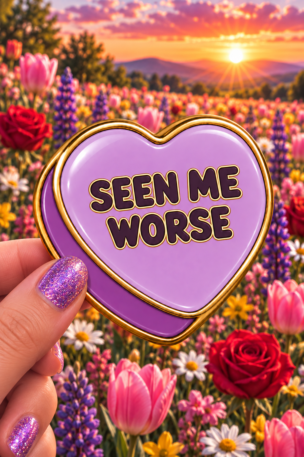 Seen Me Worse Conversation Heart Sticker