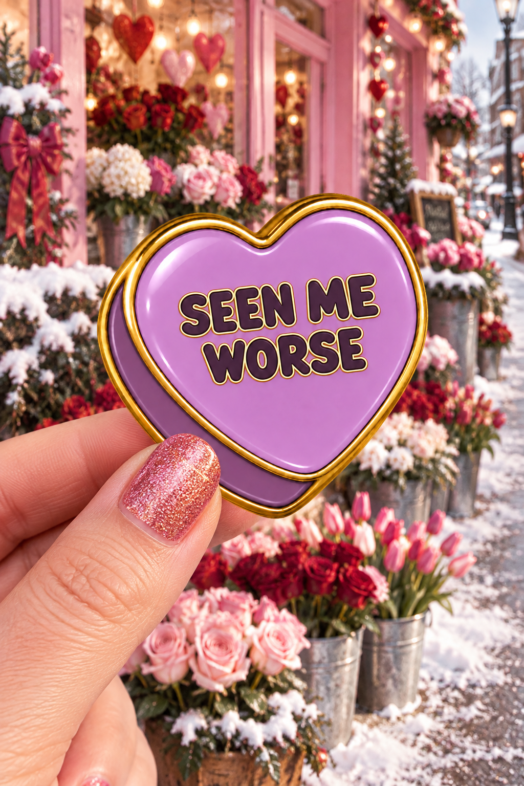 Seen Me Worse Conversation Heart Sticker