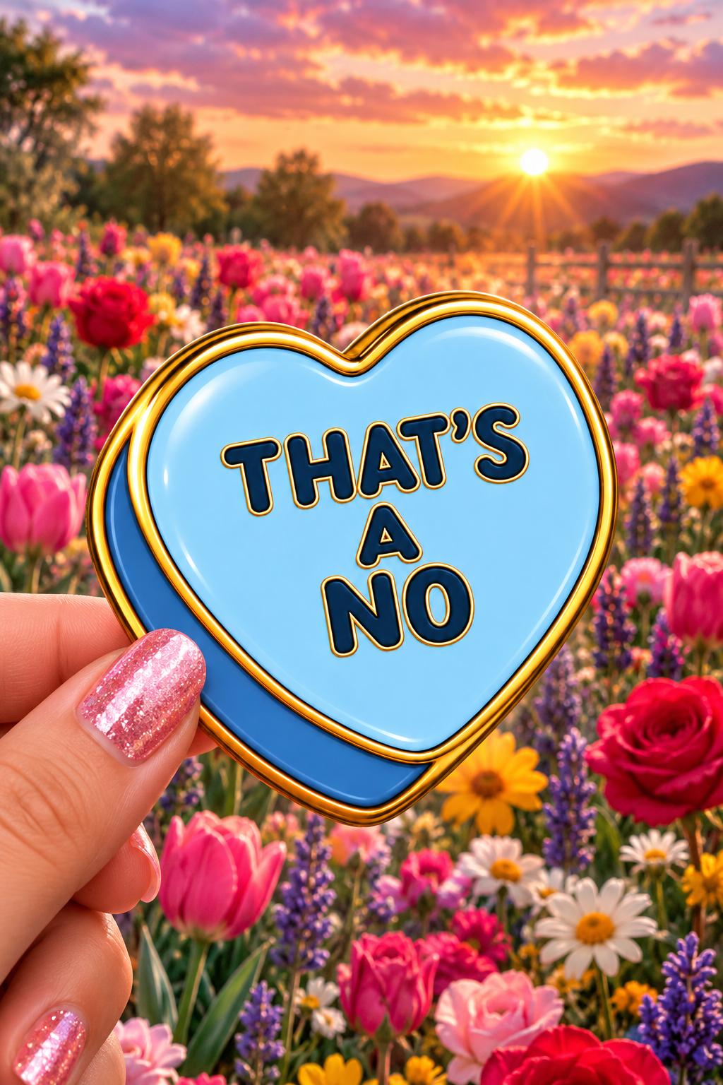 That's A No Conversation Heart Sticker