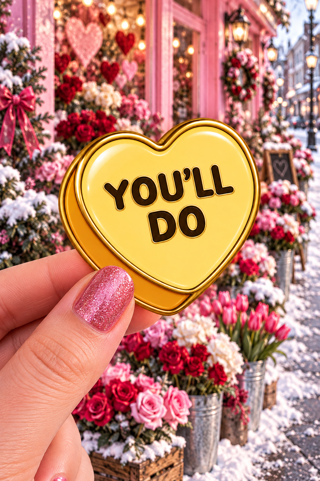 You'll Do Conversation Heart Sticker