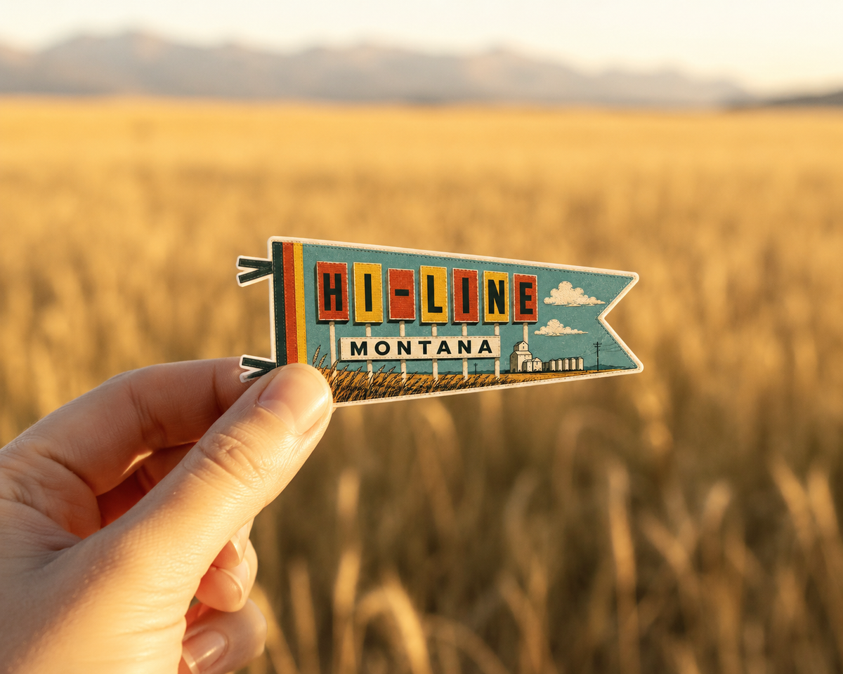Hi-Line Montana Pennant Sticker