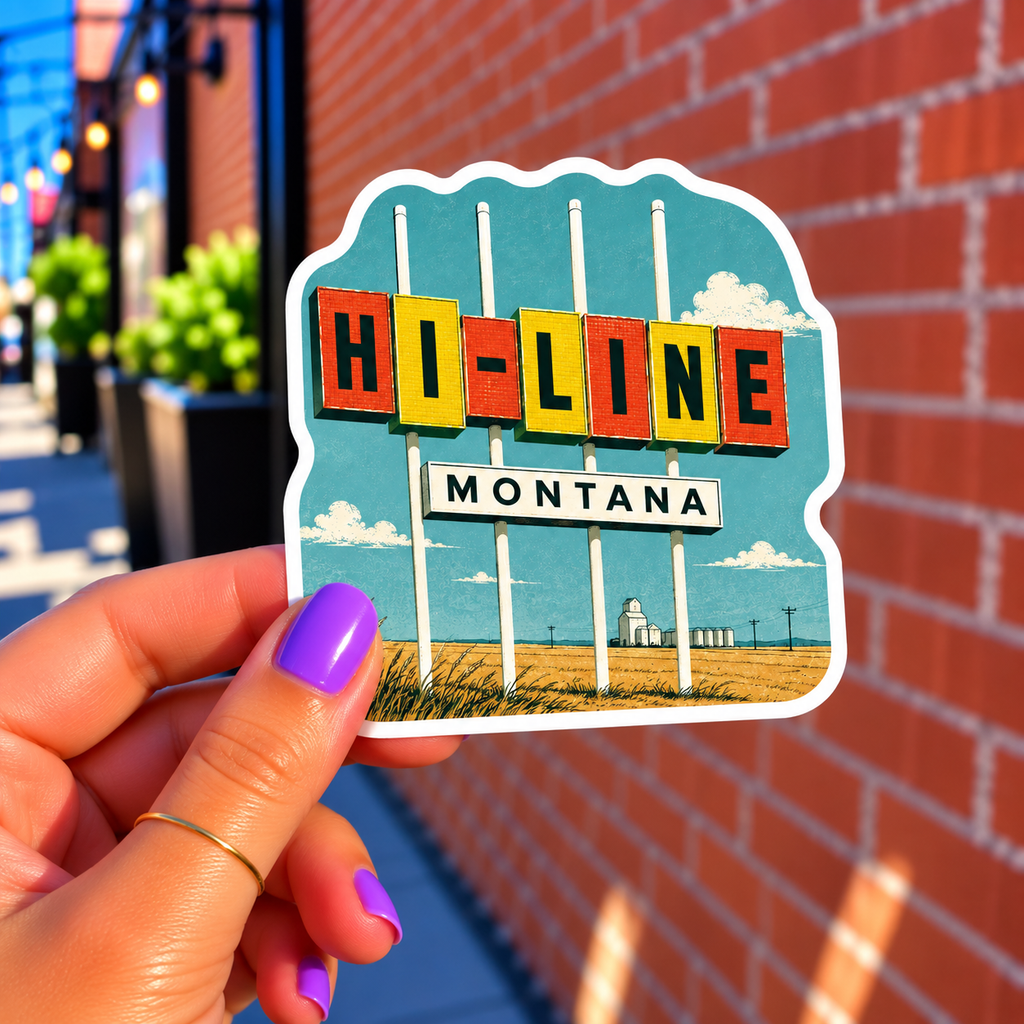 Hi-Line Montana Sign Sticker