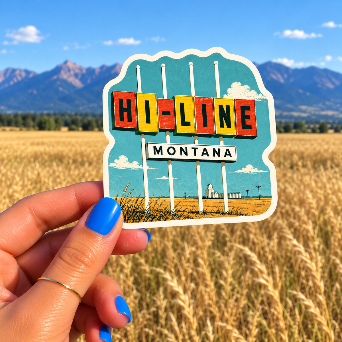 Hi-Line Montana Sign Sticker