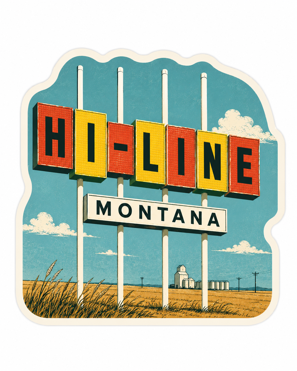 Hi-Line Montana Sign Sticker