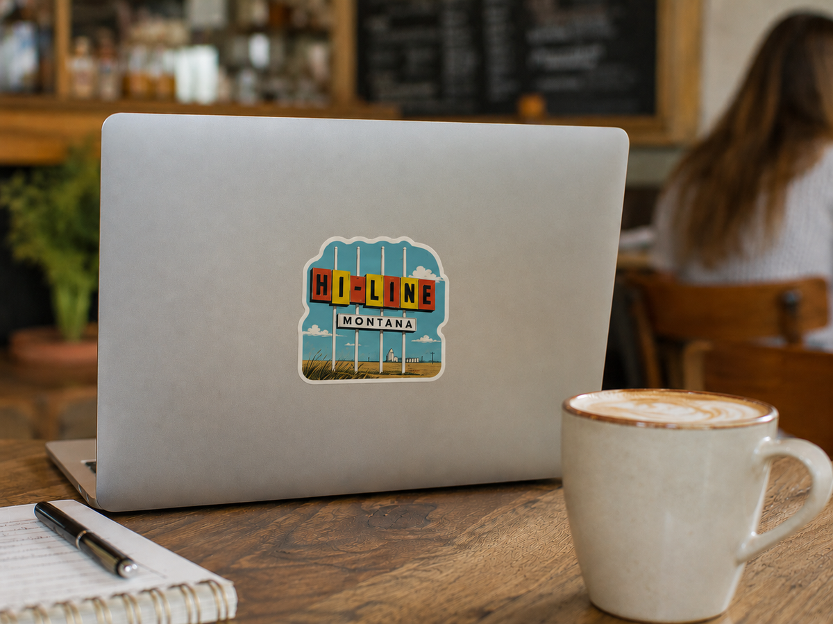 Hi-Line Montana Sign Sticker