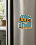 Hi-Line Montana Sign magnet on a fridge