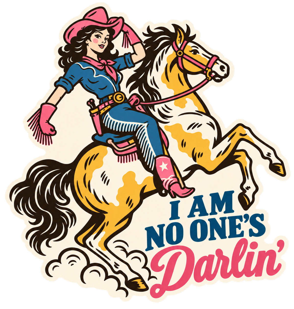 I Am No One's Darlin' design, flat