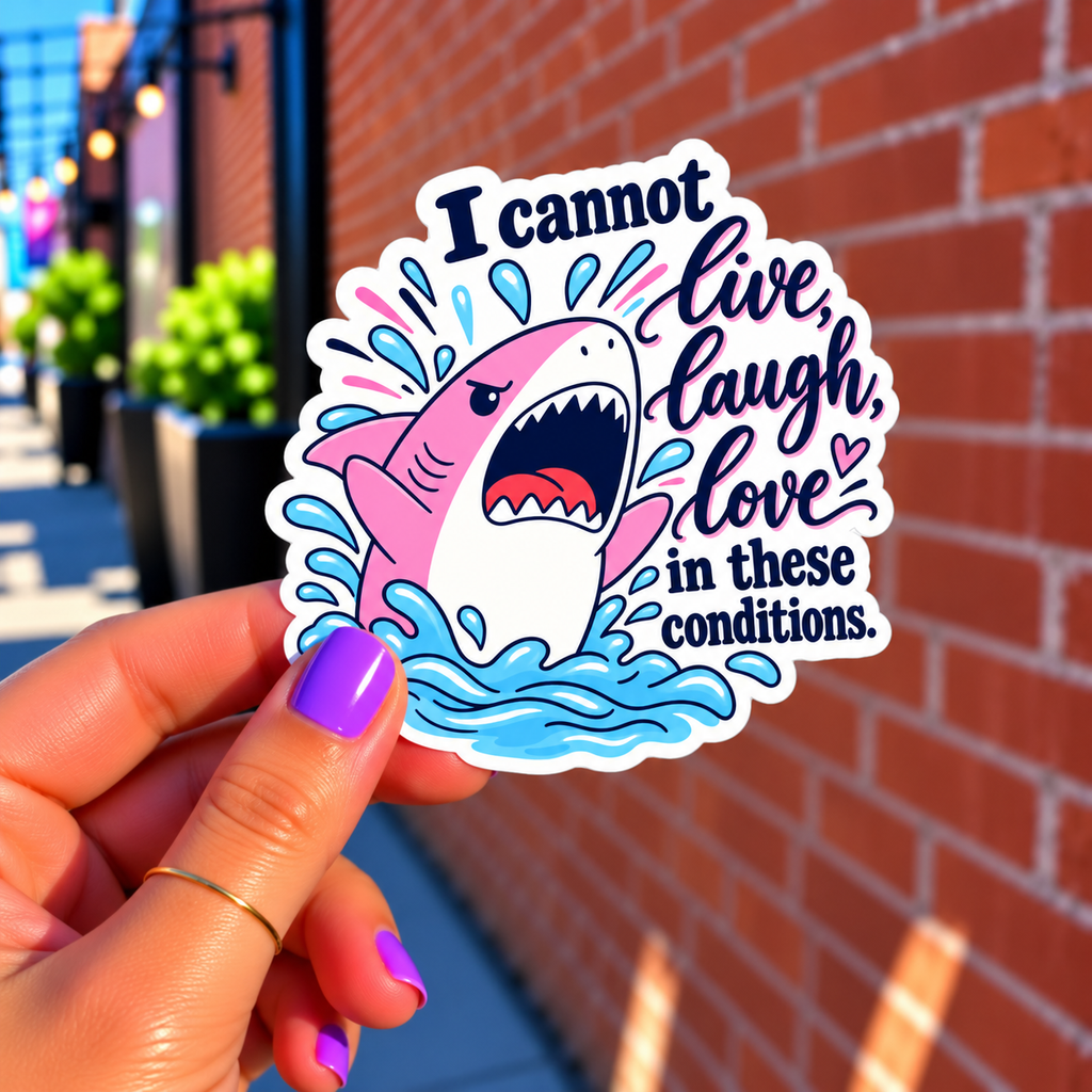 I Cannot Live, Laugh, Love design, held