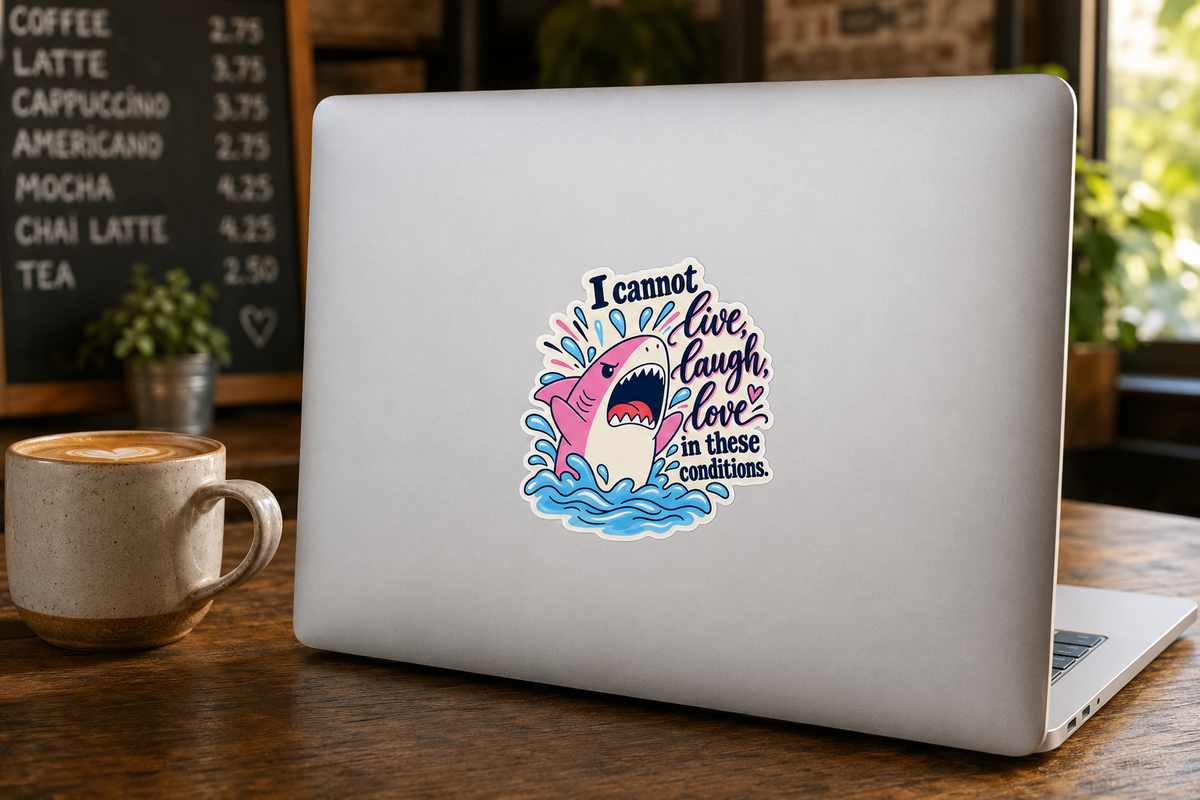 I Cannot Live, Laugh, Love in These Conditions Sticker