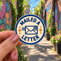Mailed a Letter sticker, shown in use