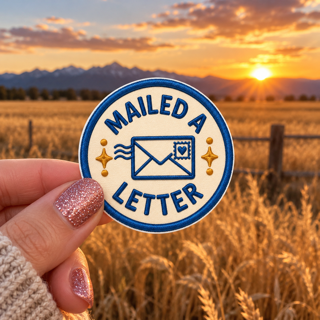 Mailed a Letter sticker, shown in use