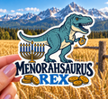 Menorahsaurus Rex sticker, shown in use