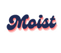 Moist sticker, flat artwork