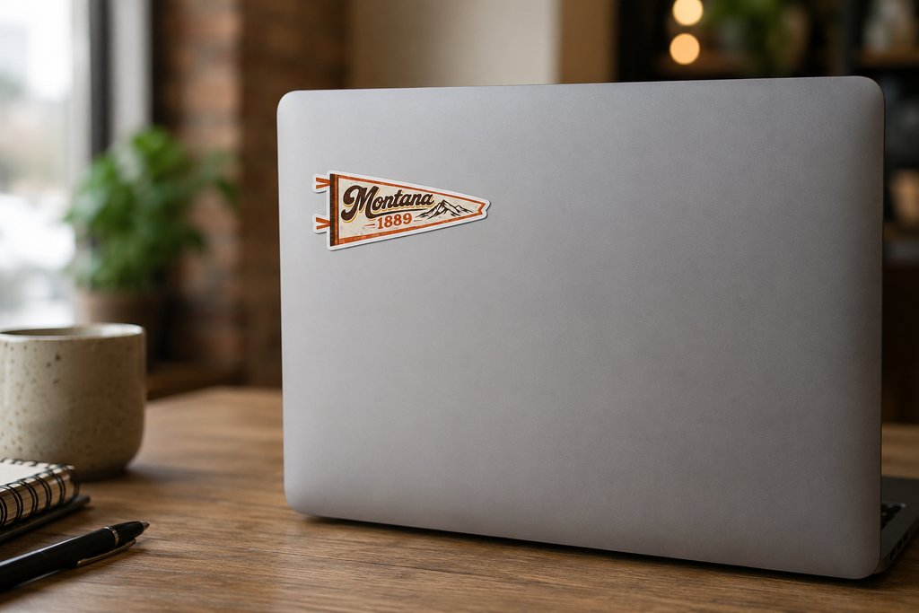 Montana 1889 Cream/Rust Pennant sticker