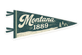 Montana 1889 Teal Pennant sticker, flat artwork