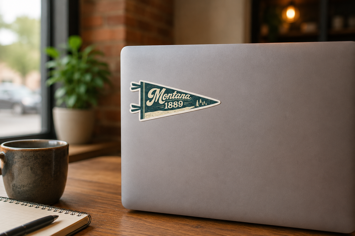 Montana 1889 Teal Pennant sticker