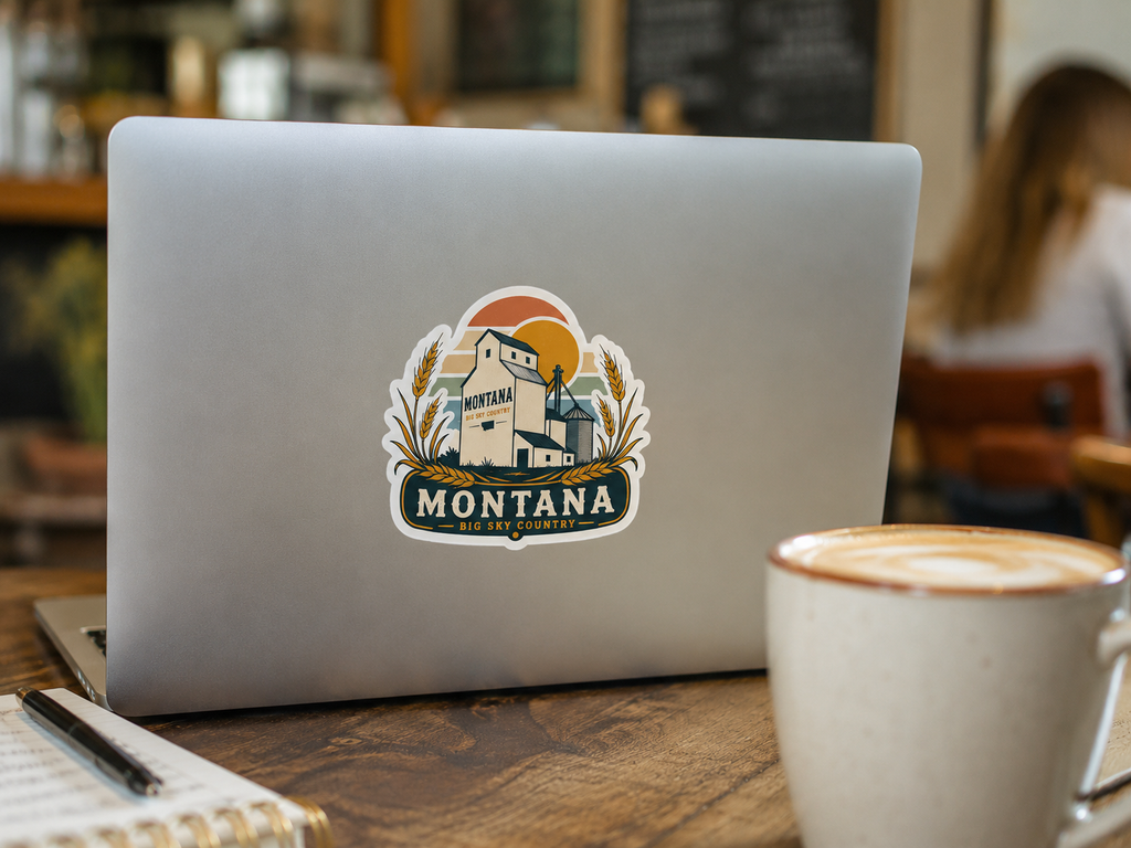 Montana Grain Elevator Sticker